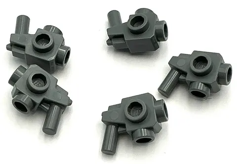Lego 5 New Dark Bluish Gray Minifigure Weapon Guns Blaster w/ Studs on Sides
