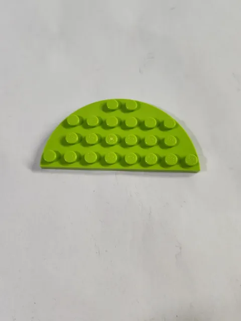 LEGO Parts 22888 Plate ● Round Half 4 x 8 ● Lime Green ● 1 piece
