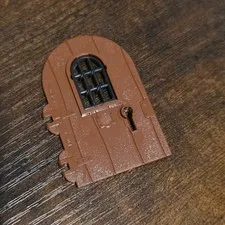 Lego brown Door with Key Hole Harry Potter Arkham asylum 7785 replacemen piece 