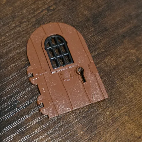 Lego brown Door with Key Hole Harry Potter Arkham asylum 7785 replacemen piece 