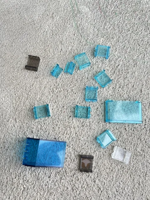 LEGO Trans-Blue Clear Windshield Window Canopy Glass Parts Lot WNBL⁠