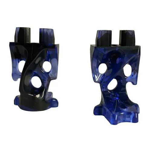 LEGO 2x Trans Purple Ghost Tail Lower Body Marbled Black Genuine