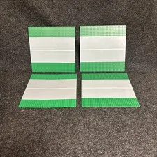 Genuine Lego Road Plates Base Plates Green side Grey road 10”x10” lot of 4