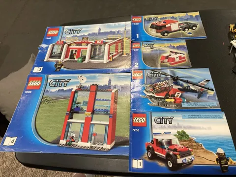 LEGO City 7208 (3, 4) 7239 (1, 2) 7238 7206 Fire Hall Truck Manuals ONLY Lot 06