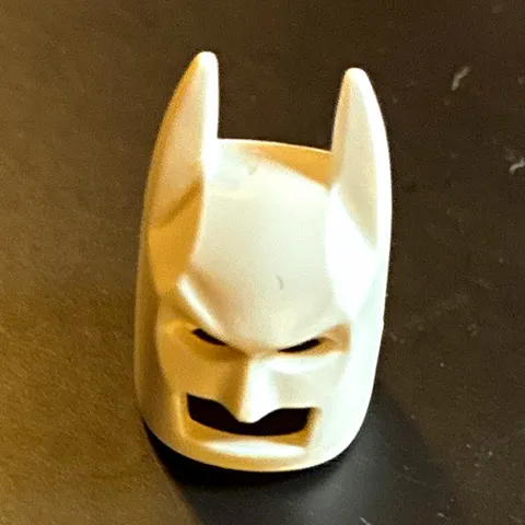 LEGO White Batman Minifigure Cowl Mask Minifigure Headgear, 1 Piece Plastic
