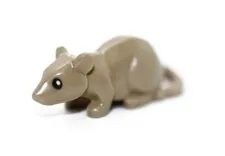 1 New LEGO Dark Tan Rat Mouse w Black Eyes 38635 rodent minifigure