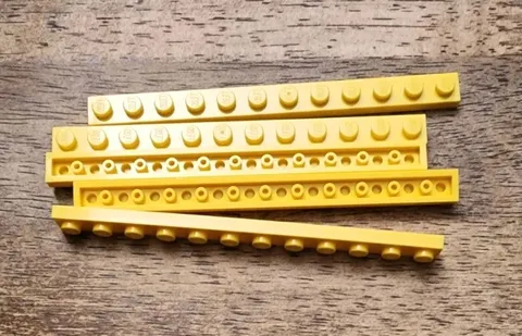 LEGO Yellow Plate 1 X 12 QTY 5. Part No. 60479