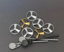 10 Piece Lego Bionicle Rhotuka Spinners Rip Cords Dark Gold