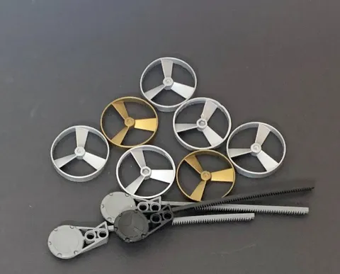10 Piece Lego Bionicle Rhotuka Spinners Rip Cords Dark Gold