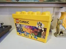Lego 10698 Plastic Storage Box - Yellow Stacking Container Brick -Gosford