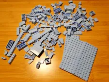 Lego Light Baby Blue Parts Pieces Bricks Plates Lot Angles