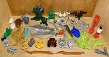 Lego Bionicle Hero Parts Lot Masks Weapons Torsos Squid Cordak Blaster Thornax