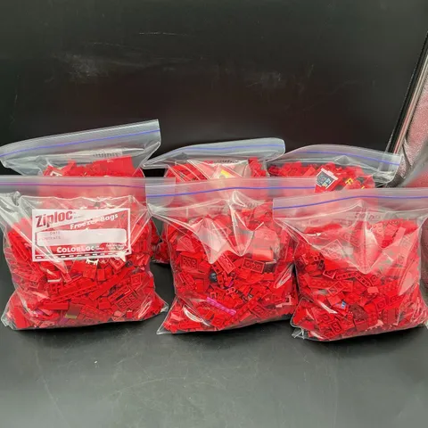 2 LB Bulk LEGO Lot Mostly Red Bricks Plates Specialty Pieces Genuine LEGO