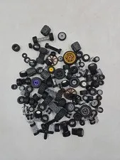 Lego Bulk Wheel Tires Axles Car Wagon Rubber Black Vehicle Lot Part Piece Used