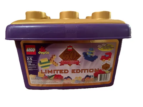LEGO Duplo Building Box Set 5352 50th Anniversary Gold Blocks 100+ Pieces