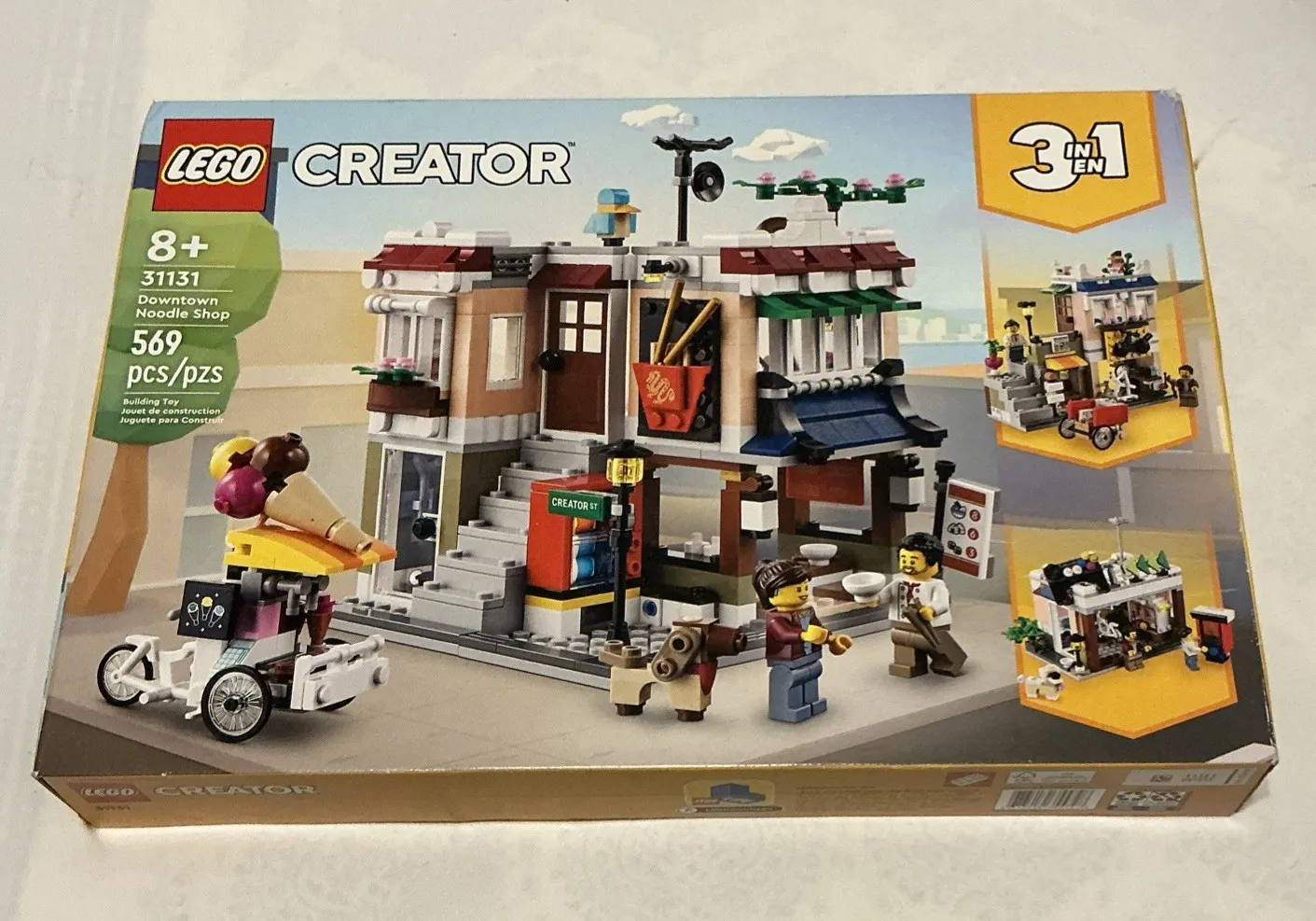 LEGO Creator 3-in-1 Downtown Noodle Shop 31131 569 pcs Complete Set Box