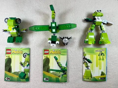 Lego Mixels Series 6 Set: Gurggle, Dribbal, Slusho, Excellent Condition