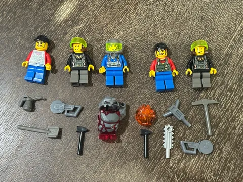 LEGO Rock Raiders (6) rck001 rck002 rck005 rck007 rck004 4990 Minifigures