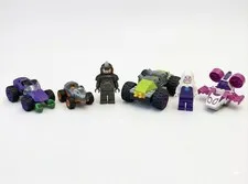 LEGO Marvel Rhino Truck Ghost Spider Glider Vehicles Minifigure Bundle Lot Set