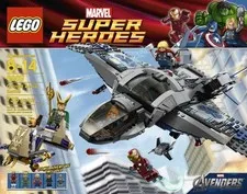 LEGO Marvel: Quinjet Aerial Battle (6869) No Box Instructions Complete Used Set