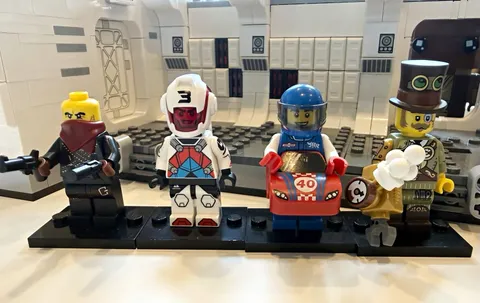 LEGO CMF Minifigures Lot of 4 - Bandit, Jetpack Racer, Steampunk, car