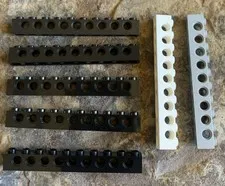 lego 2730 Technic, Brick 1 x 10 with Holes. 7 Total