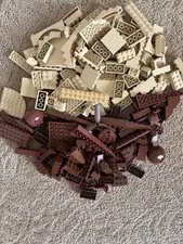 200 Random Mixed Brown Lego pieces