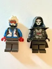 LEGO Overwatch Reaper OW008 & Soldier 76 OW006 Minifigure Lot 75972 Genuine
