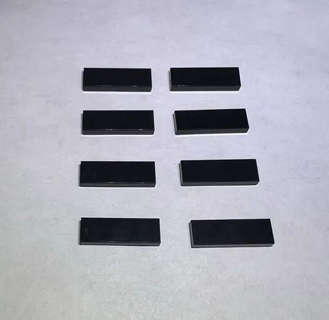 Lego Lot Of 8 Black 1x3 Tiles Tile New City