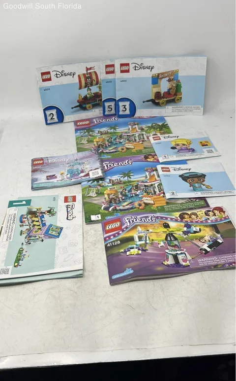 Lot Of 10 Pcs Assorted Lego Disney & Friends Theme Instruction Manuals Age 3+