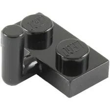 LEGO 14x Black Plate, Modified 1 x 2 with Bar Arm Up inv.590