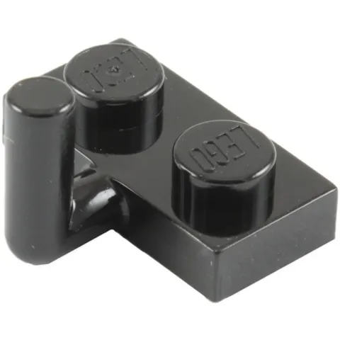 LEGO 14x Black Plate, Modified 1 x 2 with Bar Arm Up inv.590