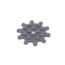 1x LEGO Round Gear Brick Plate 4x4 New Dark Gray 10 Teeth 6252371