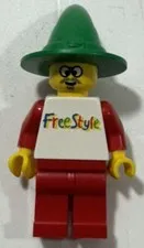 Vintage Lego Freestyle Wizard With Green Hat Minifigure