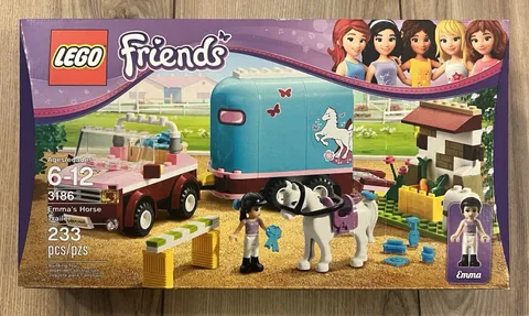 LEGO Friends Emma’s Horse Trailer Set 3186 Truck Saddle Bridle NISB Retired NEW