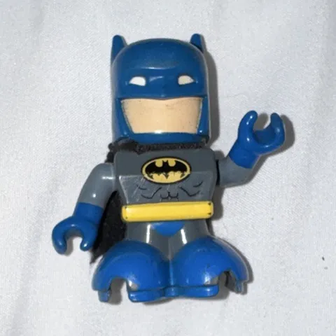LEGO Batman Minifigure Blue Suit with Gray Cape Plastic Figure