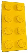 LEGO Brick Storage Case 8 Stud Large Yellow Container Plastic Bin Box EMPTY 14x7