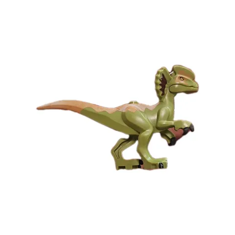 Lego New Olive Green Dinosaur Dilophosaurus Second Version w/ Tail Part