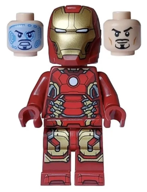 LEGO Minifigure Iron Man sh0974 Marvel Mark 43 Armor Red Gold