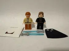 LEGO Star Wars Obi-Wan Kenobi & Anakin Skywalker Minifigure sw0135 sw0120 - READ