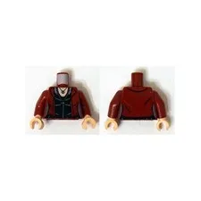LEGO - Minifig, Torso Female Jacket over Black Top w/ Necklace (Scarlet Witch)
