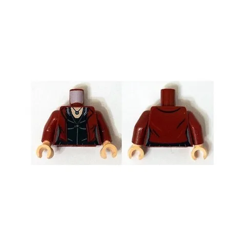 LEGO - Minifig, Torso Female Jacket over Black Top w/ Necklace (Scarlet Witch)