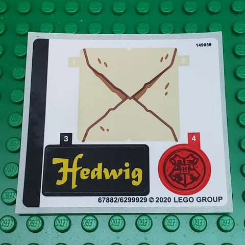 LEGO Sticker Sheet for Set 75979 Hedwig New Authentic Decals