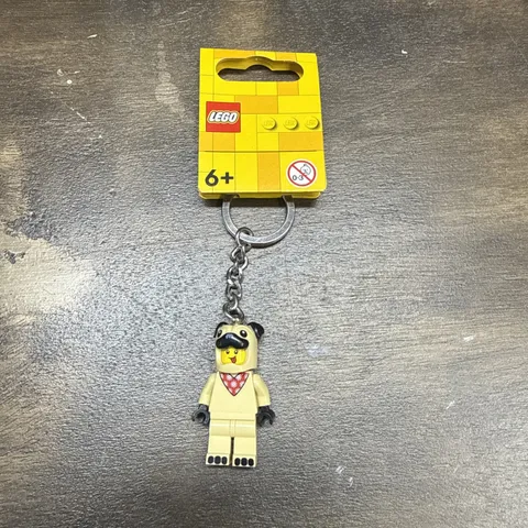 LEGO Minifigure Keyring French Bulldog Guy Keychain 854158