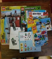 Lot of 10 Random Lego Manuals (see pictures) Lone Ranger, Spongebob, Minecraft