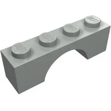 LEGO Part 3659 - Light Gray Brick Arch 1 x 4