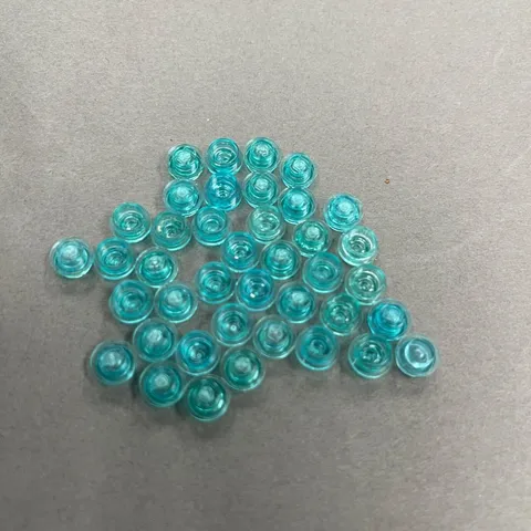 Lego 6141 30057 4073 28626 Transparent Aqua Blue Add-on Pieces Lot of 40