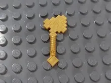 Lego Minecraft Pearl Gold Pixelated Axe - Used