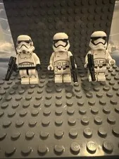 LEGO Star Wars First Order Stormtrooper Lot of 3 sw0667 sw0617 Leader W Blasters