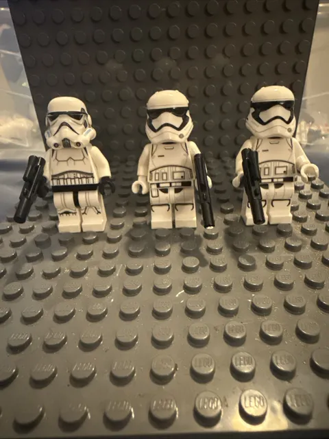 LEGO Star Wars First Order Stormtrooper Lot of 3 sw0667 sw0617 Leader W Blasters